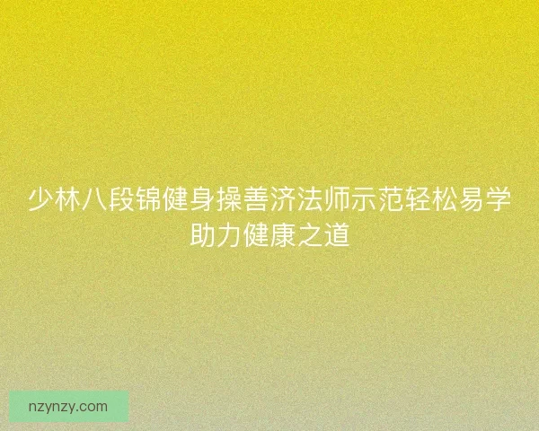 少林八段锦健身操善济法师示范轻松易学助力健康之道