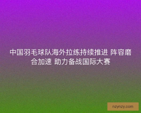 中国羽毛球队海外拉练持续推进 阵容磨合加速 助力备战国际大赛